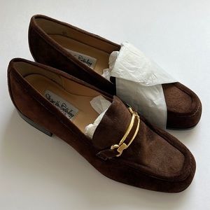 Diane von Furstenberg, loafer, flat, suede shoes